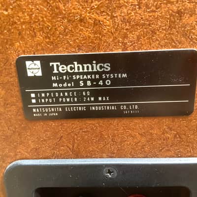 Technics SB 40 vintage Japan made hifi bookshelf stereo speaker system set wood image 6