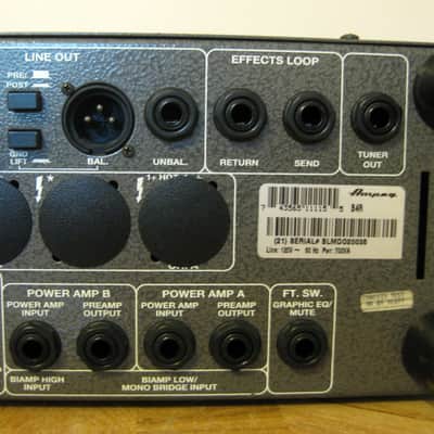 Ampeg B4R Stereo Biamp Bass Amp Head 1000W image 10