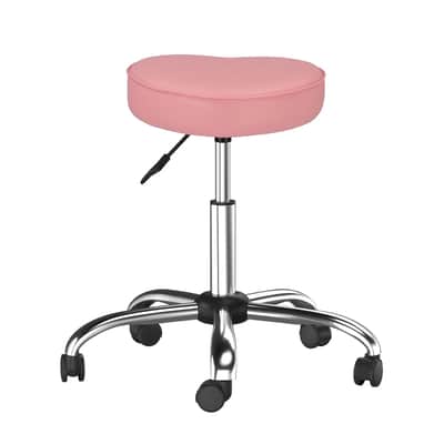 New 360° Swivel Stool with Hydraulic Lift, Heart-Shaped Rolling Stool for Drummer