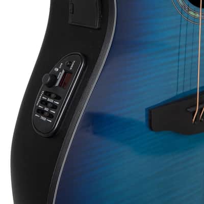 Ovation CS24P-BLFL Celebrity Traditional Plus Mid-depth Lyrachord Body Nato Neck 6-String Acoustic-Electric Guitar w/Gig Bag image 10