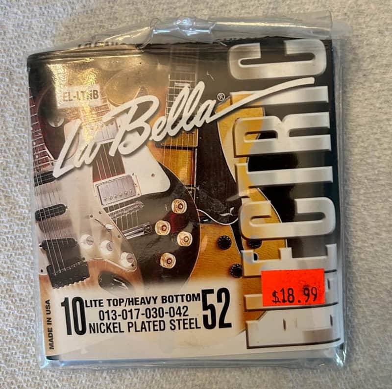 La Bella EL-LTHB Lite Top/Heavy Bottom 10-52 Nickel Plated Steel Electric Guitar Strings 3 Packs image 1