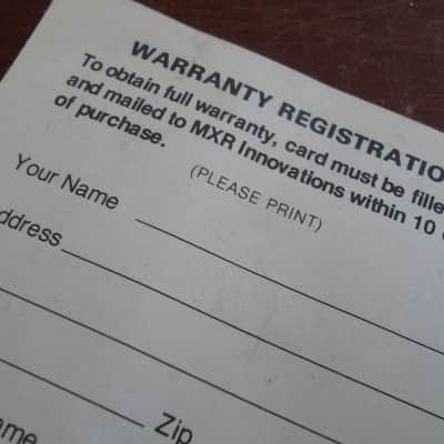 MXR dyna comp Warranty Registration Card, unsigned, virgin 1970's image 6