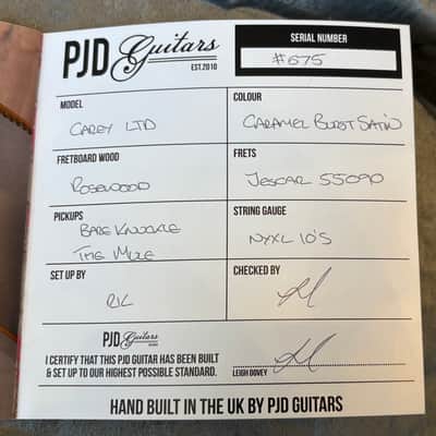 2022 PJD Guitars Carey Ltd image 15