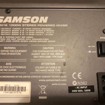 Samson Samson TXM16 16 Channel Powered Mixer, 1000 Watts mid 90's image 5