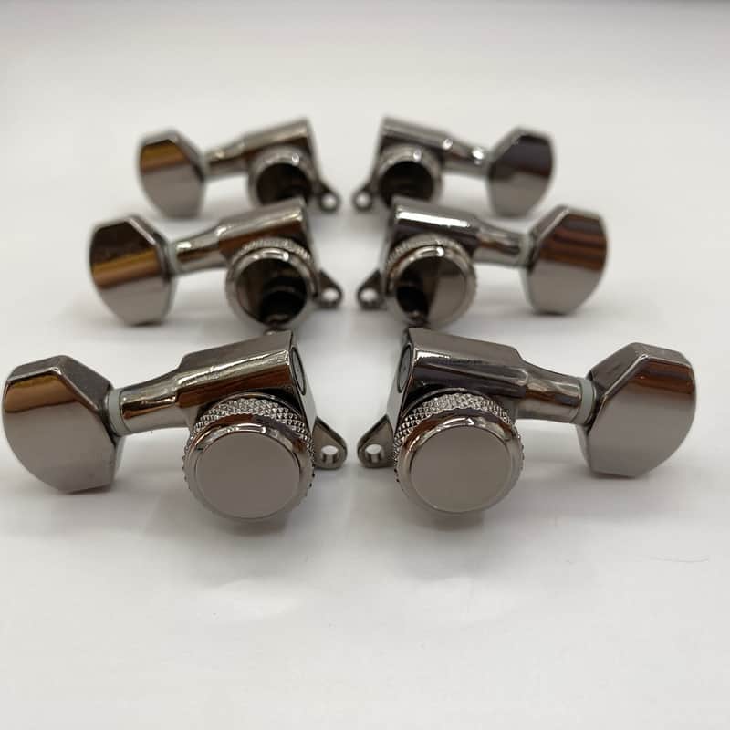 3R+3L Black Nickel Guitar Locking Machine Heads Tuning Pegs Keys image 1