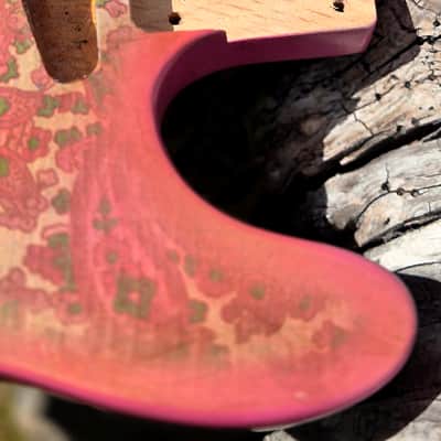 Pink Paisley Tele Body, Aged, Nitro , Alder image 8