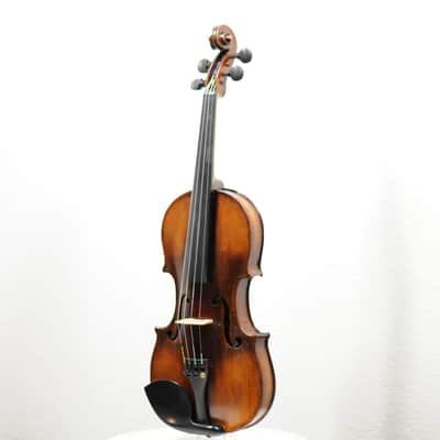 Faux Flamed Full Size Violin or fiddle c. 1900 reparied by Gosparlin of Glendale CA image 3