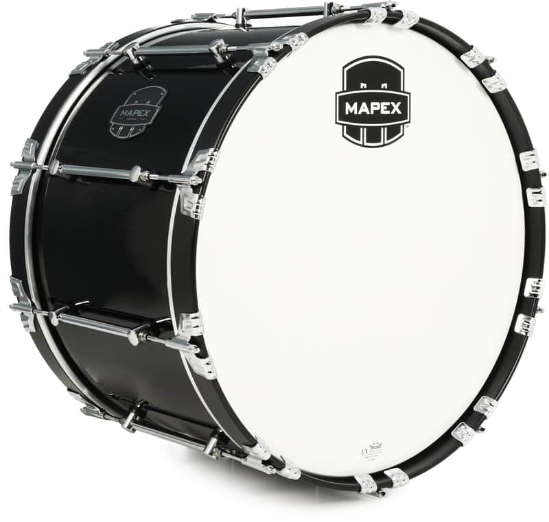 Mapex Quantum Mark II Marching Bass Drum - 14 x 22 inch  Gloss Black image 1