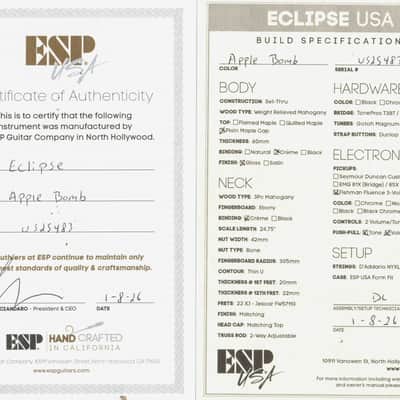 ESP USA Eclipse - Apple Bomb image 15
