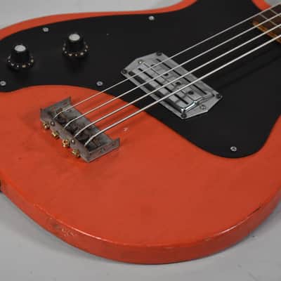 1960s Vox Clubman Red Finish Left-Handed 4 String Electric Bass image 7