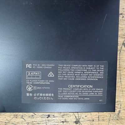 Used Tascam CD-400U CD / SD / USB Player with Bluetooth in Original Box image 8