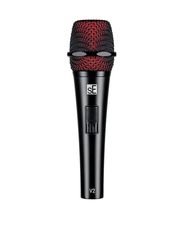 sE Electronics SE Electronics V2-SW Supercardioid Dynamic Handheld Microphone with On/Off Switch, Black image 1