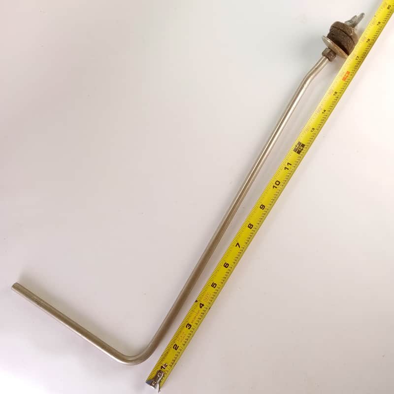Slingerland 3/8"x7"x18" Cymbal L-Arm Rod Nickel Vintage 50s Bass Drum Mount USA image 1