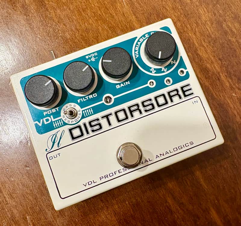 Extremely Rare VDL PROFESSIONAL ANALOGICS  Il DISTORSORE MKII 2012 - WHITE BLUE - SERIAL NUMBER #165 BASS GUITAR MADE IN ITALY BIG MUFF STYLE DISTORTION OVERDRIVE image 1