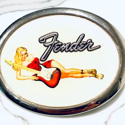 A Vintage Fender Guitar Belt Buckle "The Pin-Up Girl Series" 1998 image 1