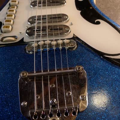 Dega Morbidoni Italy Bartolini Sumlin 1962 Blue Sparkle Surf blues guitar Rare Vintage image 24