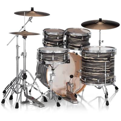 Pearl DMPA925SPC875 Decade Maple Artisan 5-Piece Drum Shell Pack With 22" Bass Drum - Black Satin Marble image 4