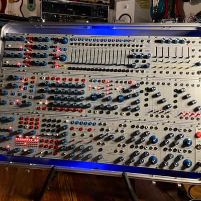 Buchla Tiptop 200t series with BPNYC ZERO Halliburton Eurorack Modular Travel Case NOS SILVER 122hp 9U image 12