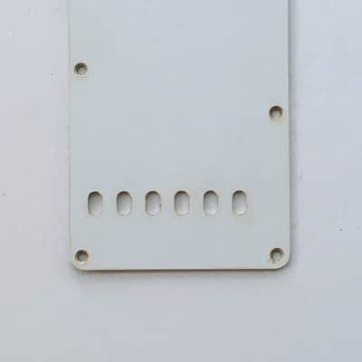 Lefty Genuine Fender Guitar Relic Strat Back Plate Tremolo Cover 1-ply Off White image 1