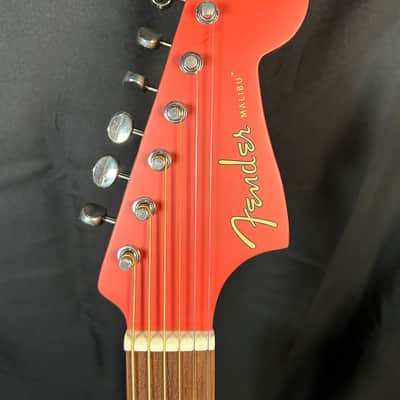 Fender Malibu Player Acoustic Guitar-Fiesta Red image 5