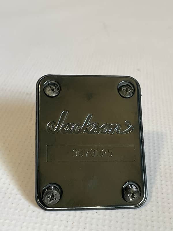 2000's Made in Japan Jackson DXMG & Dinky Guitar Factory Black Neckplate & Screws image 1