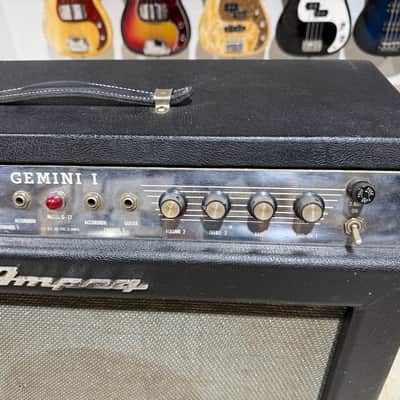 Ampeg G-12 Gemini I Combo 1968 - a very cool mid-60's all tube Black Tolex example ready to enjoy. image 3