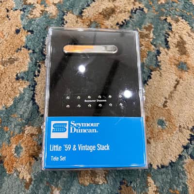 Seymour Duncan Little '59 / Vintage Stack Tele Pickguard Set 2010s - Black image 1
