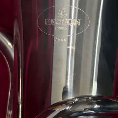 Besson 3-Valve Eb Tuba Silver Plated Finish image 2