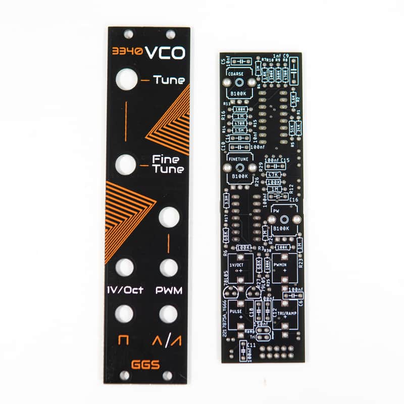 3340 Mini VCO / PCB +Front Panel / DIY / Eurorack / Analog / Modular Synth / GGS image 1