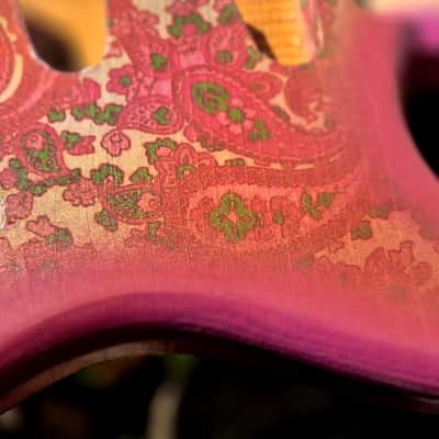 Pink Paisley Strat ST  Body, Aged, Relic , Nitro , Ash image 5