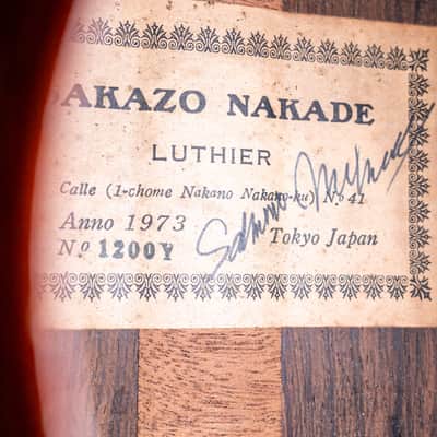 1973 Sakazo Nakade No. 1200Y Vintage Classical Guitar, Spruce + Brazilian Rosewood w/ Case image 6