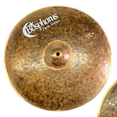 Used Bosphorus Turk Dark Hi Hat Cymbals 15" 1060/1400 grams - Very Good image 3