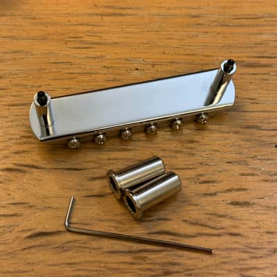 Fender CME Player Jazzmaster Jaguar Bridge & Thimbles Chrome Vintage Style Floating image 3