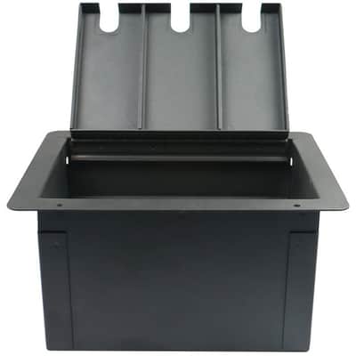 Elite Core FBL8+AC Recessed Floor Box With 8 XLRF + Duplex AC with Back Box image 3