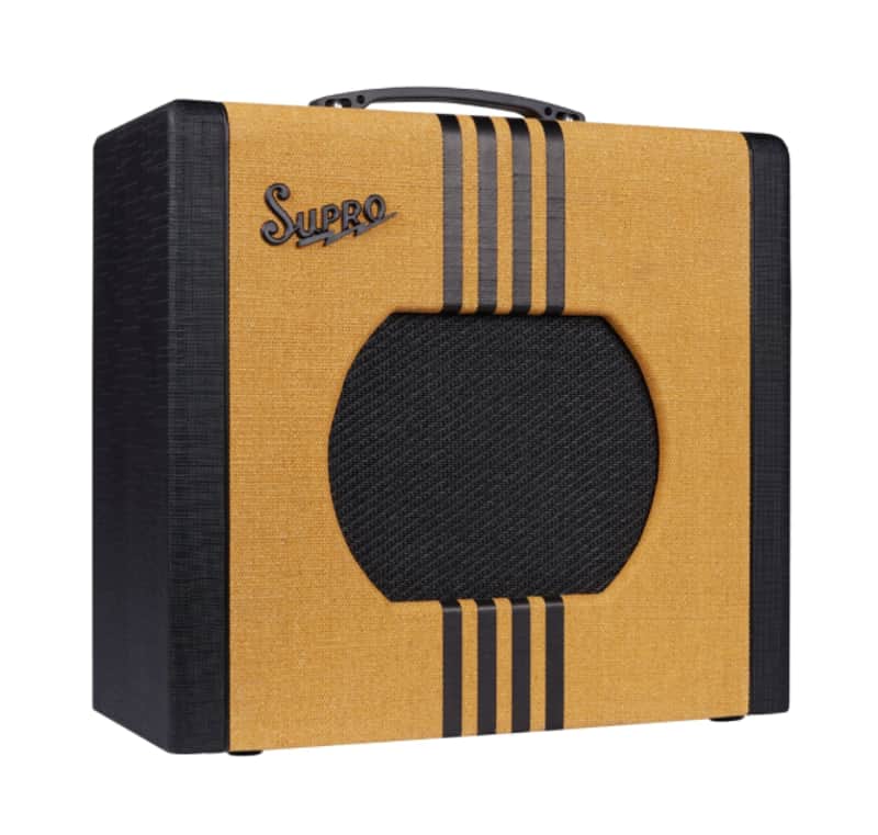 Supro 1820R Delta King 10 5-Watt 1x10" Guitar Combo - Tweed / Black Stripes image 1