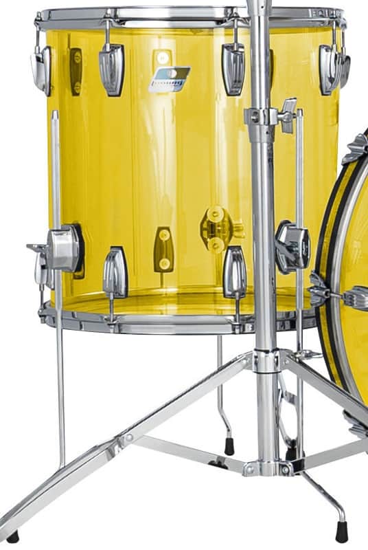 Ludwig *Pre-Order* Vistalite Yellow 14x14" Floor Tom Drum w/Legs Acrylic | Made in the USA | NEW | Special Order | Authorized Dealer image 1
