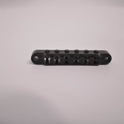 Gibson Nashville Tune-O-Matic Bridge BLACK Chrome Accessories Les Paul Custom Standard image 7