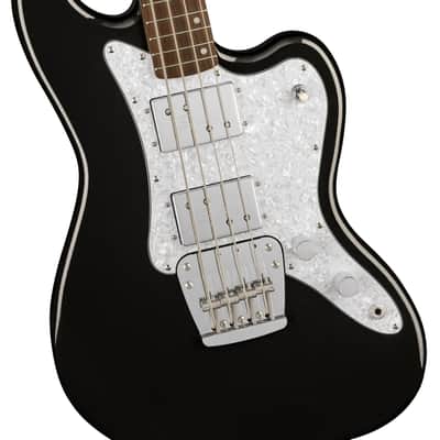 Paranormal Rascal Bass HH, Laurel Fingerboard, White Pearloid Pickguard, Metallic Black image 3