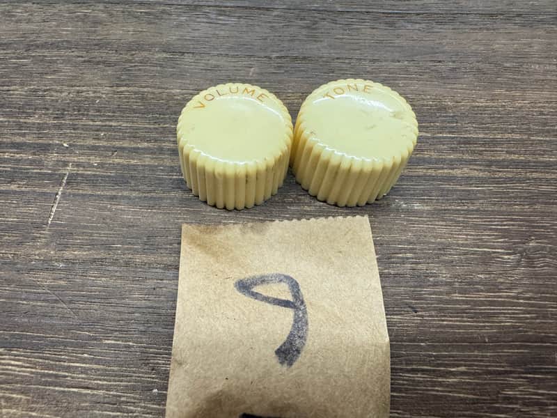 Harmony Cupcake Volume & Tone Knobs 60s - Cream Rocket Stratotone Airline image 1