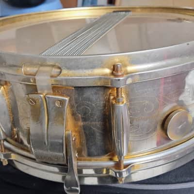 Extremely Rare Gretsch 4160G Round Badge COB Snare – 24k Gold Plated, image 5