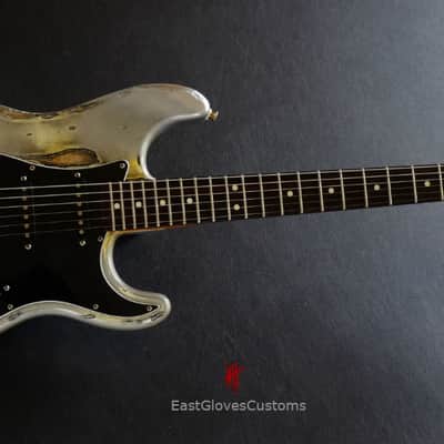 Fender Stratocaster Deluxe Series HSS Terminator Metallic Silver Floyd Rose Heavy Relic image 9