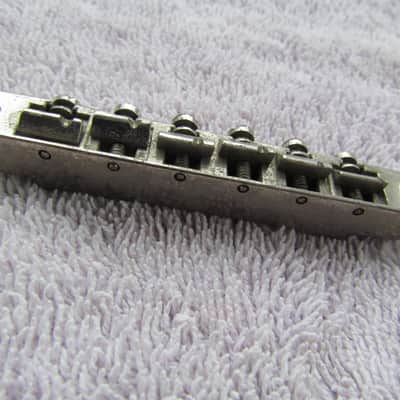 Vintage Nickel No Wire Gibson ABR-1 Bridge Fits Les Paul ES-335 Vintage Correct Late 50's Bridge image 5