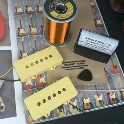 GVT®️ “ NOS Wire “ Handwound Pickup set for Jazzmaster ®️ “ Original 1955 Anaconda Heavy formvar magnet wire “ Semie Moseley . image 1