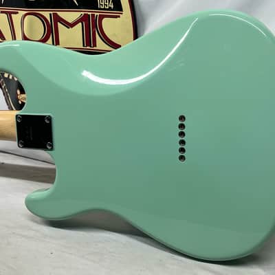 Squier Tom DeLonge Signature Stratocaster Strat Electric Guitar - Surfboard Green image 11
