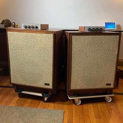 Vintage KLH M-12 Speakers w/ External Crossover Contour Controls 1966-1972 - Walnut image 6