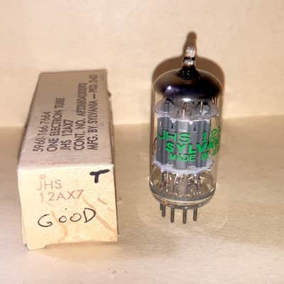 1962 Sylvania 12AX7 12AX7WA ECC83 Long Gray Plate JAN Mil-Spec Tube, NOS/NIB, Tested image 1