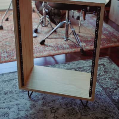 Handcrafted Solid Wood 14U Studio Equipment Rack in New Zealand Pine image 7