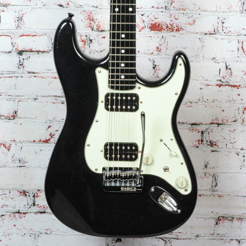 Warmoth - HH S-Style Electric Guitar w/Dillon Neck Babicz Bridge Locking Tuners - Black - x1557 - USED image 1