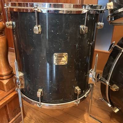 Yamaha Maple Custom 12,13,16,22 Drum Set - Black Maple image 4