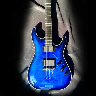 Schecter C-1 Blackjack SLS Diamond Series 2015 - Blue See-Thru image 1